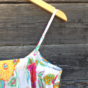 THML - Floral Spaghetting Strap Tank Top