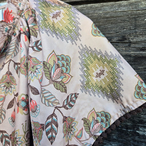 Oddi - Southwest Floral Blouse - Tan
