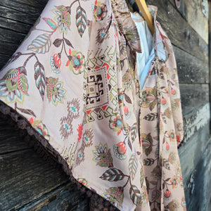 Oddi - Southwest Floral Blouse - Tan