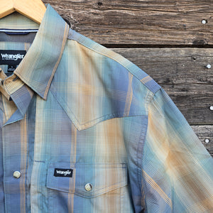 Wrangler ATG Short Sleeve Shirt - Turbulence Hombre Plaid