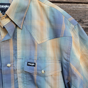 Wrangler ATG Short Sleeve Shirt - Turbulence Hombre Plaid