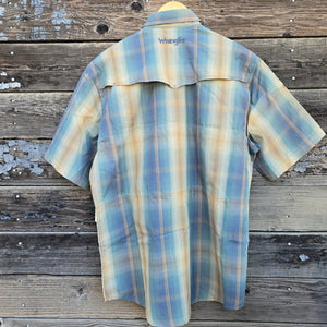 Wrangler ATG Short Sleeve Shirt - Turbulence Hombre Plaid