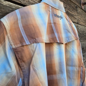 Wrangler ATG Short Sleeve Shirt - Sepia Ombre Plaid