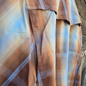 Wrangler ATG Short Sleeve Shirt - Sepia Ombre Plaid