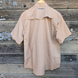 Wrangler ATG Short Sleeve Shirt - Tan Print