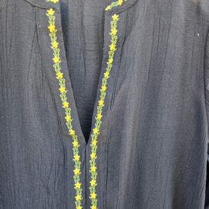 Vine & Love - Black Embroidered Blouse
