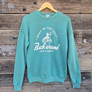 "Best in the West" - Mineral Wash Sweatshirt - Green