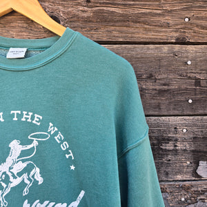 "Best in the West" - Mineral Wash Sweatshirt - Green