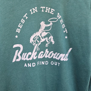 "Best in the West" - Mineral Wash Sweatshirt - Green