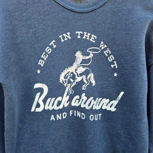 "Best in the West" - Mineral Wash Sweatshirt - Navy