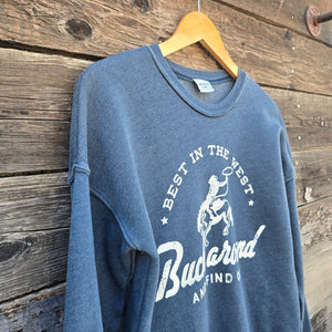 "Best in the West" - Mineral Wash Sweatshirt - Navy