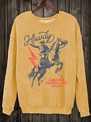 Howdy Sweatshirt - Gold