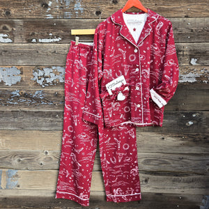 PJ Salvage - Hold Your Horses Flannel Set - Port