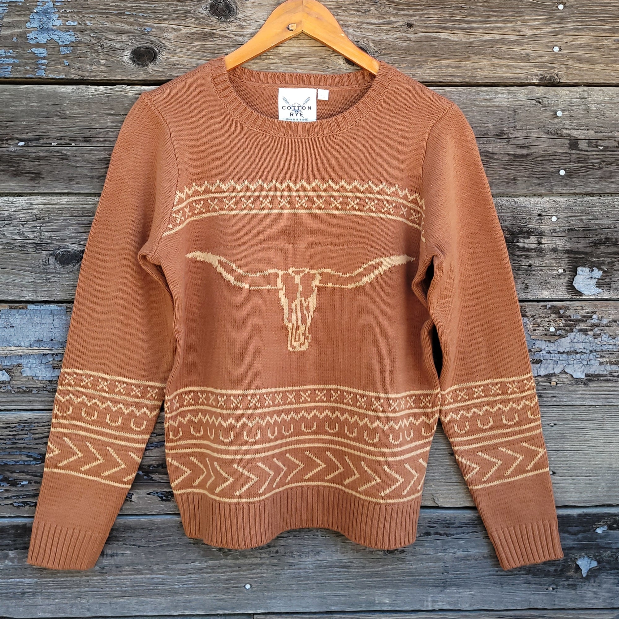 Cotton and Rye - Longhorn Sweater - Cinnamon