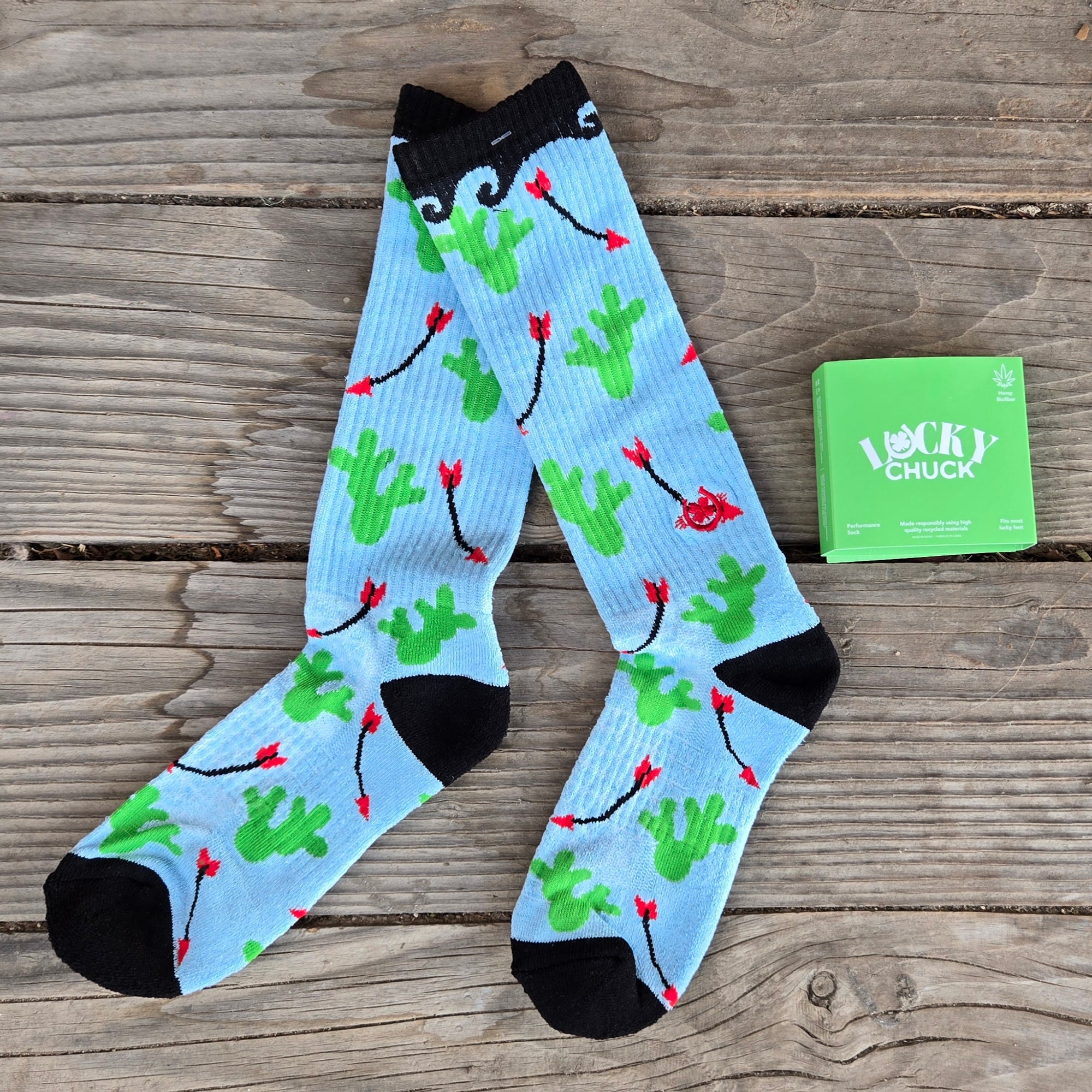 Lucky Chuck Socks - Cowboy Compass