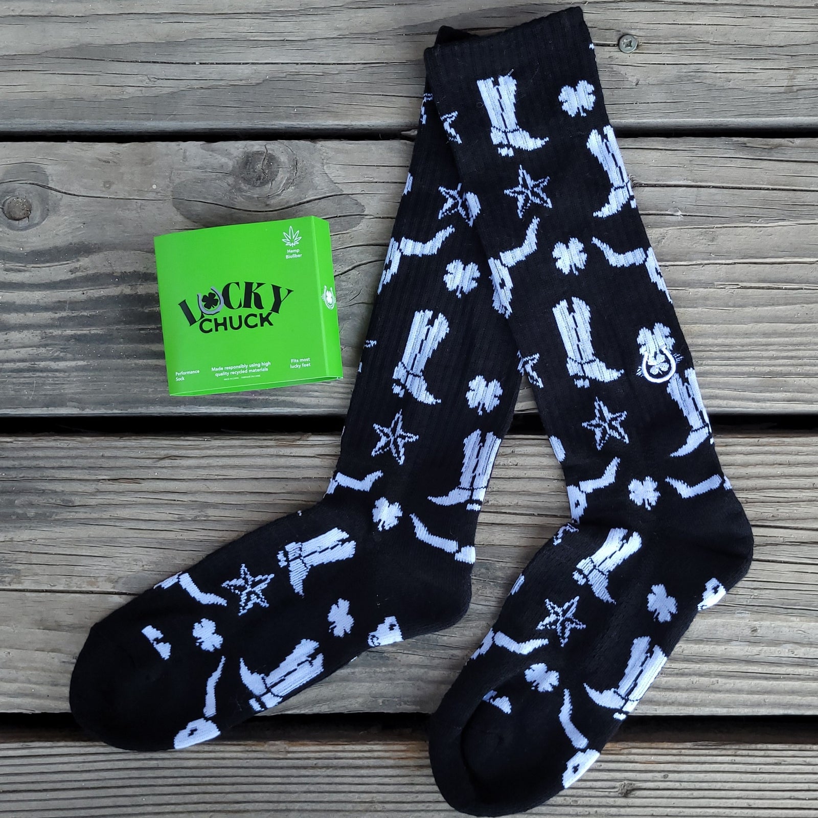 Lucky Chuck Socks - Get Western - Black