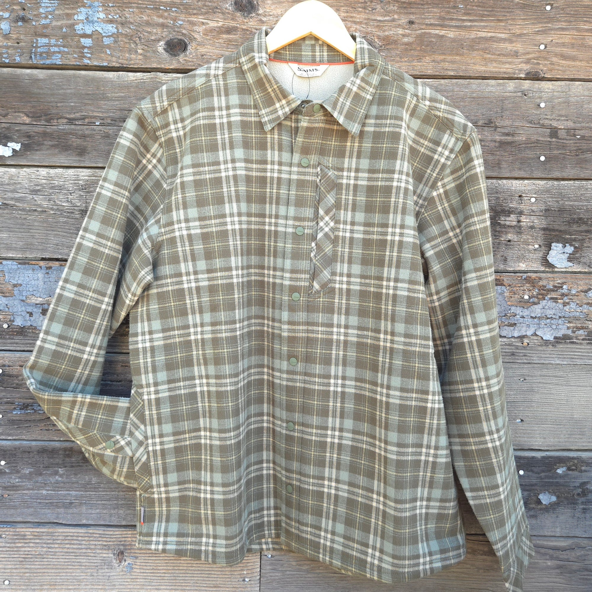 Simms - Cold Weather Flannel Shacket - Loden Plaid