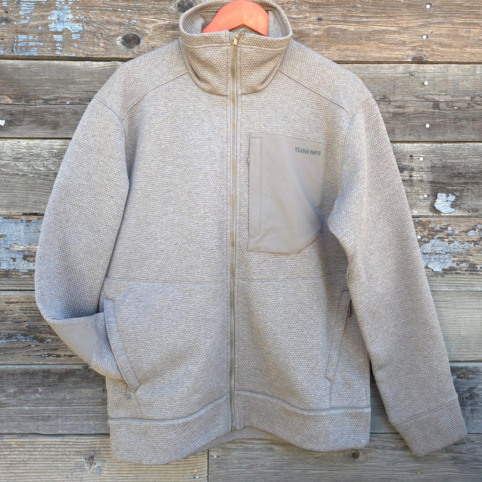 Simms - Harbor Fleece Full Zip - Sturgeon Heather Tan