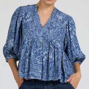 Dear John Denim - Malia Tencel Blouse - Avalon Blue