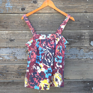 GiGio - Burgundy Floral Sleeveless Top