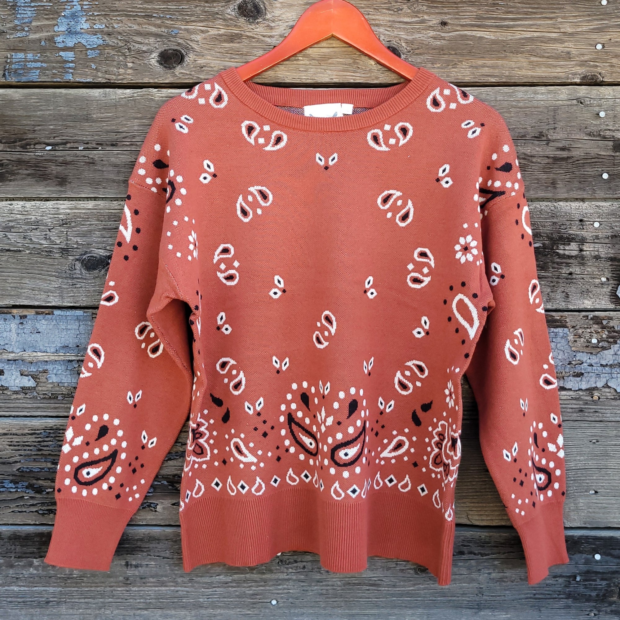 Cotton and Rye - Bandana Sweater - Rust