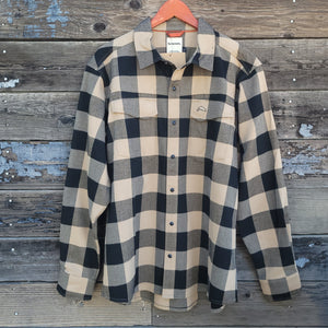 Simms - Gallatin Flannel Long Sleeved Snap Shirt - Tan Buffalo Check