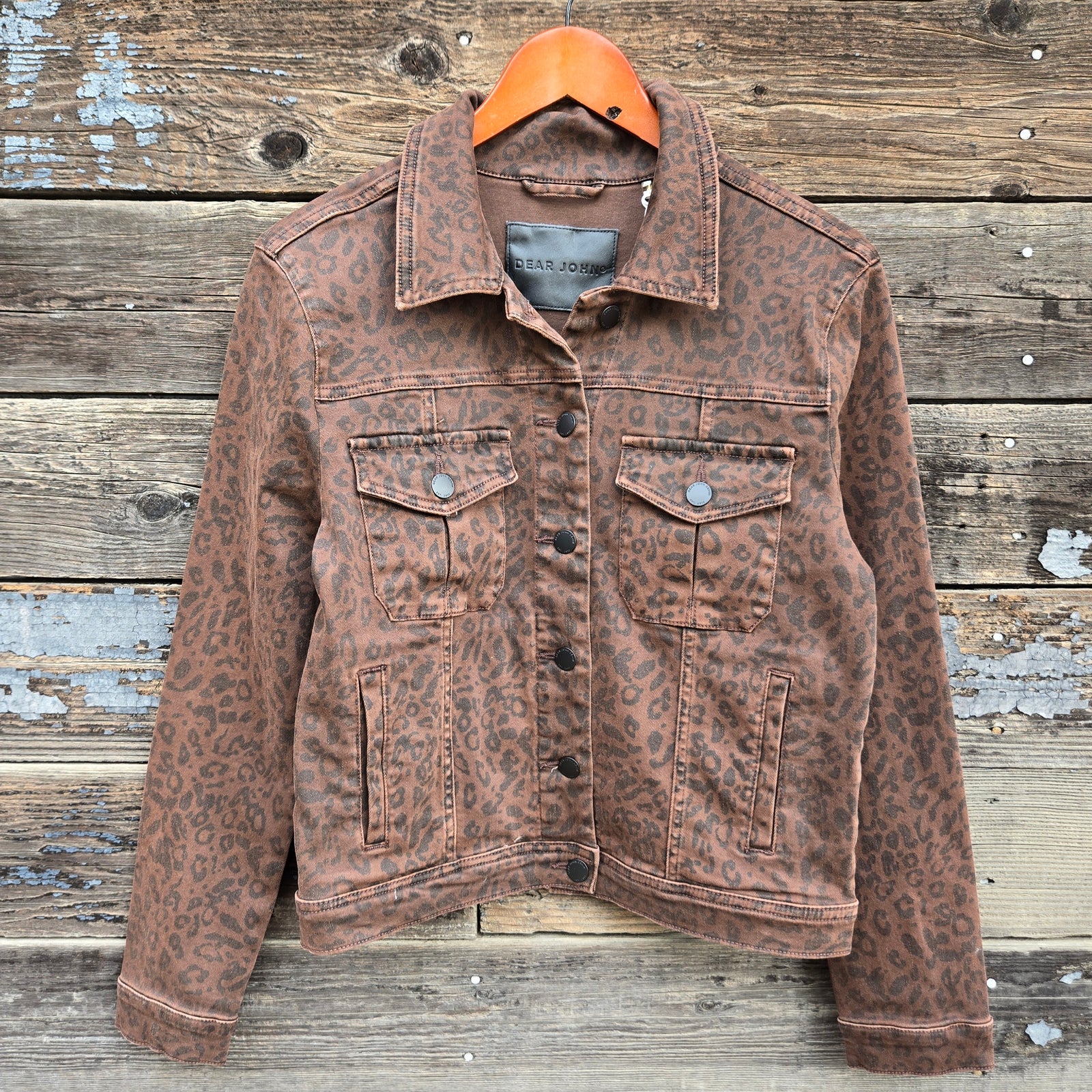 Dear John - Ainsley Leopard Print Jean Jacket