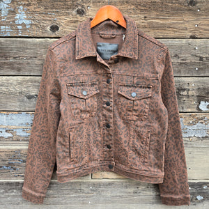 Dear John - Ainsley Leopard Print Jean Jacket