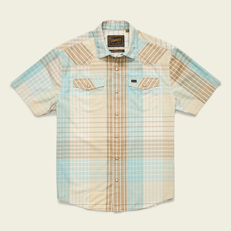 Howler Brothers - H Bar B Short Sleeve Snap Shirt - Seafoam Plaid