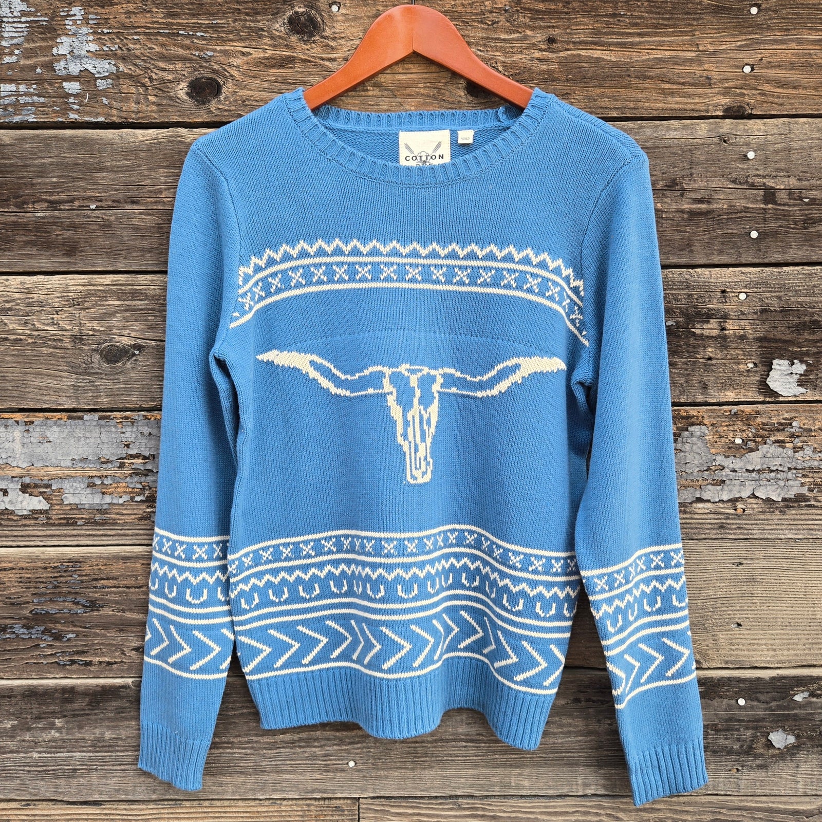 Cotton and Rye - Longhorn Sweater - Blue