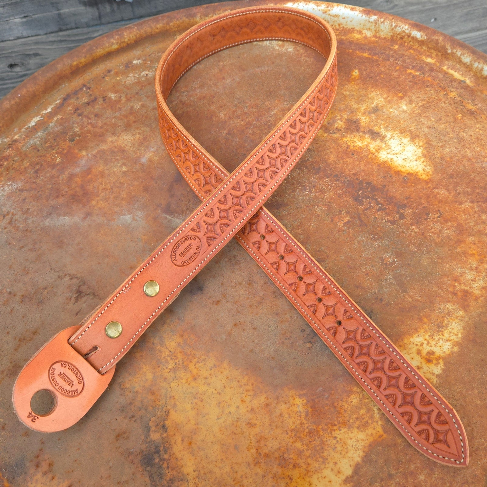 Belt - The Diamond A - 1 1/2" Stamped