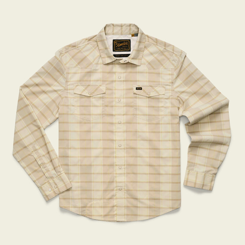Howler Brothers - H Bar B Tech Long Sleeved Snap Shirt - Khaki Plaid