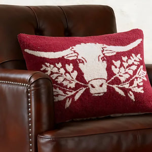 Pillow - Junk Gypsy Red Longhorn