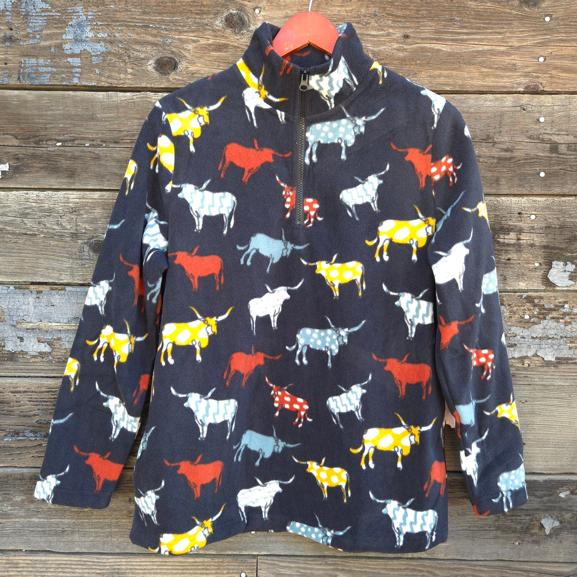 Cotton and Rye - Longhorn Fleece 1/4 Zip Pullover