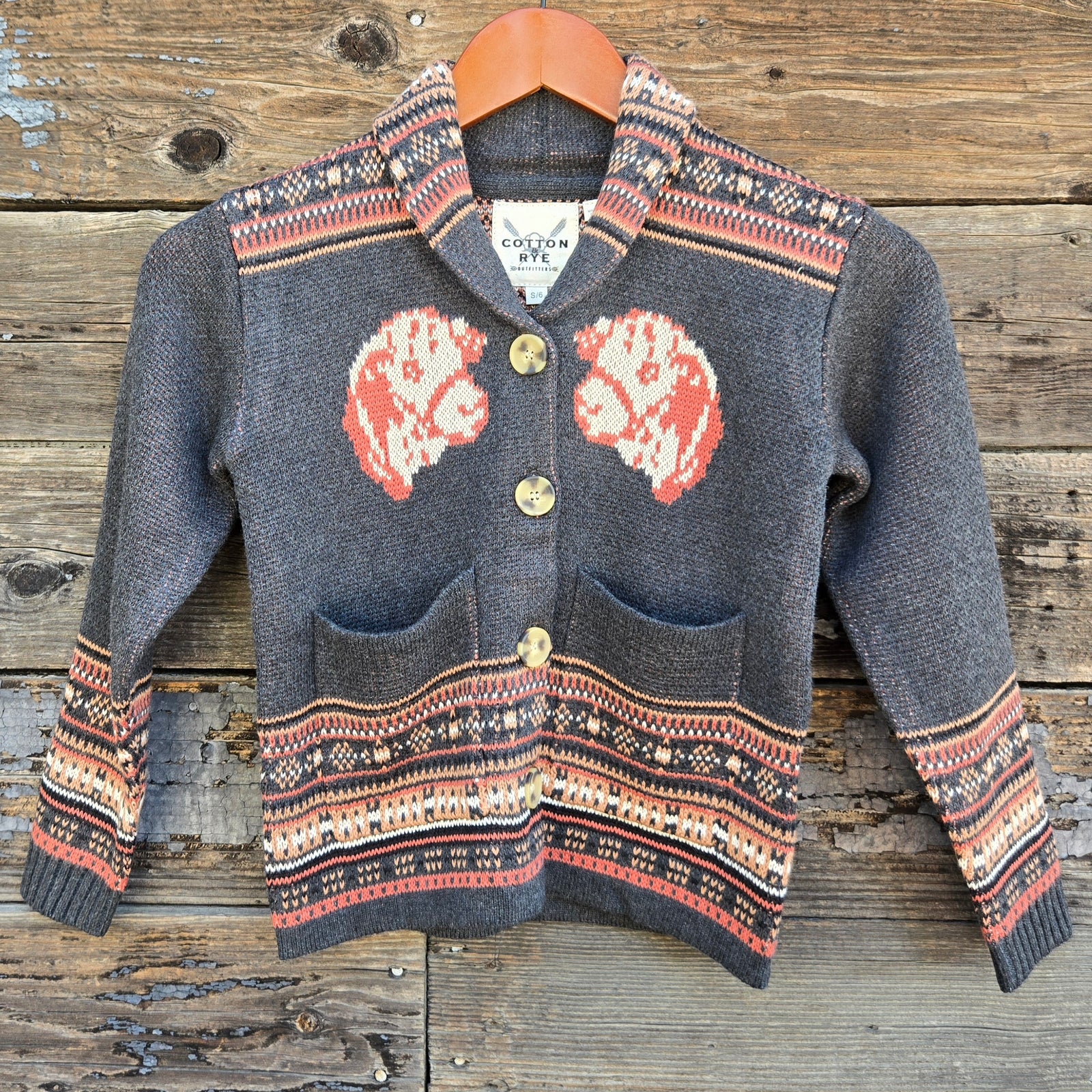 Cotton and Rye - Kid's Hereford Cardigan - Grey