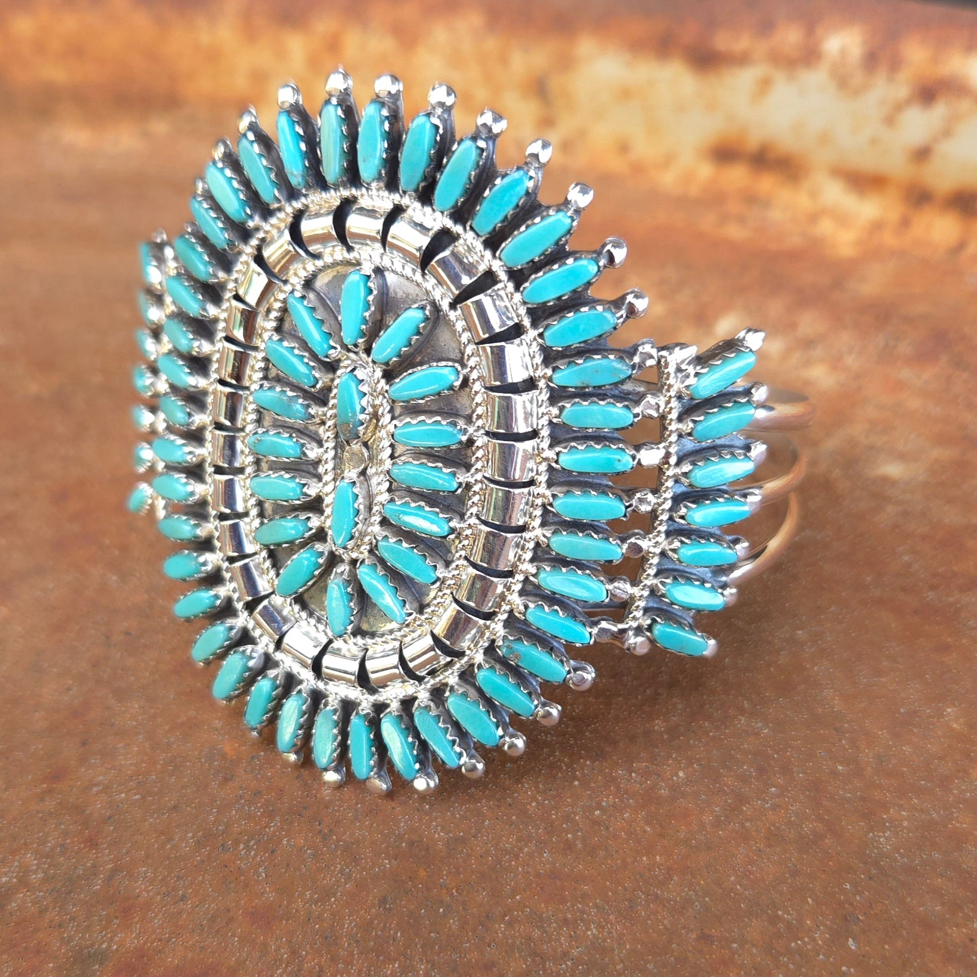 ターコイズ クラスター バングル インディアンジュエリー ナバホ マライカ 2 ターコイズ クラスター バングル インディアンジュエリー ナバホ