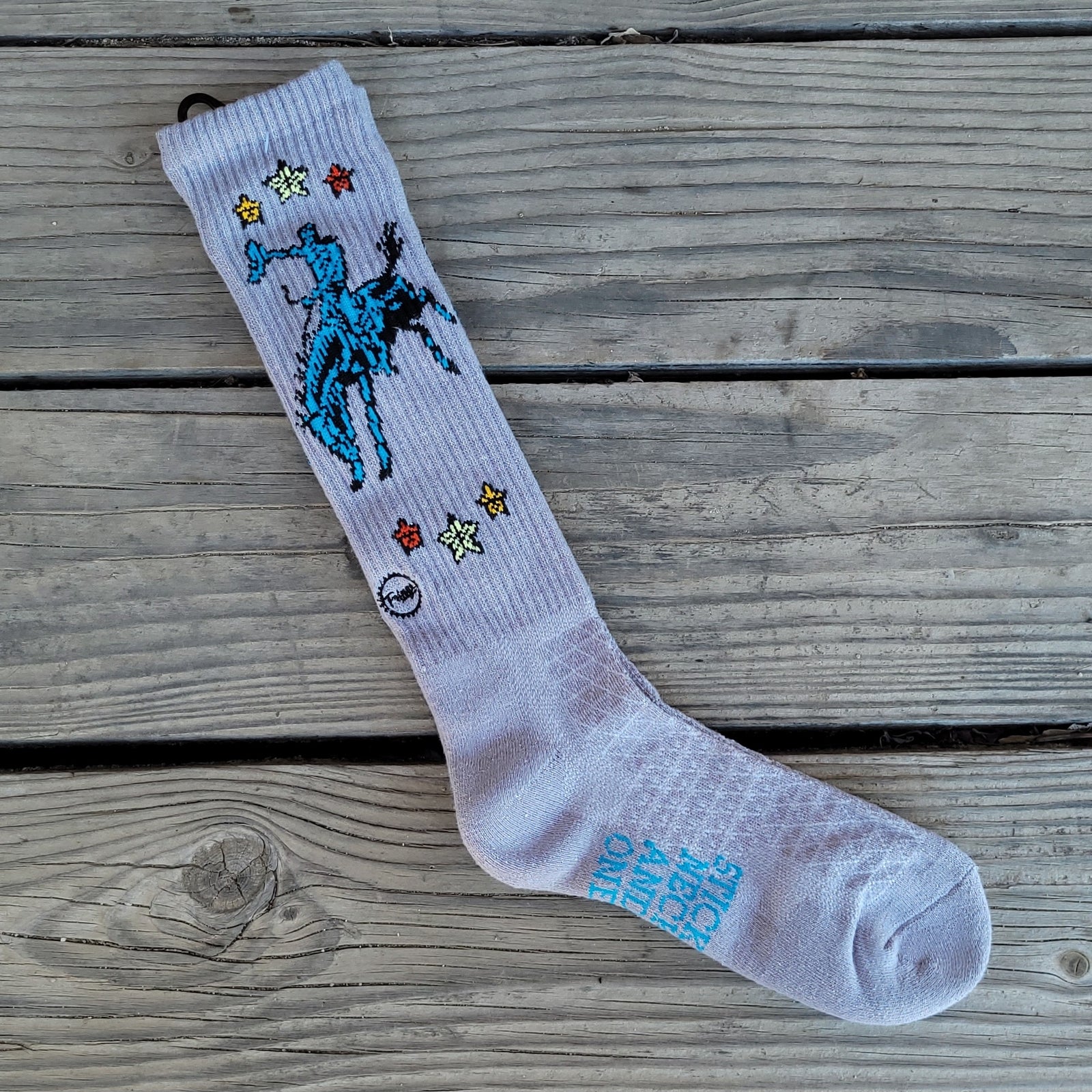 Lucky Chuck Socks - Fringe Long Live Cowgirls - Grey