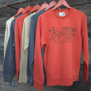 Creston Crewneck Mineral Washed Sweatshirt - Dusty Bronc