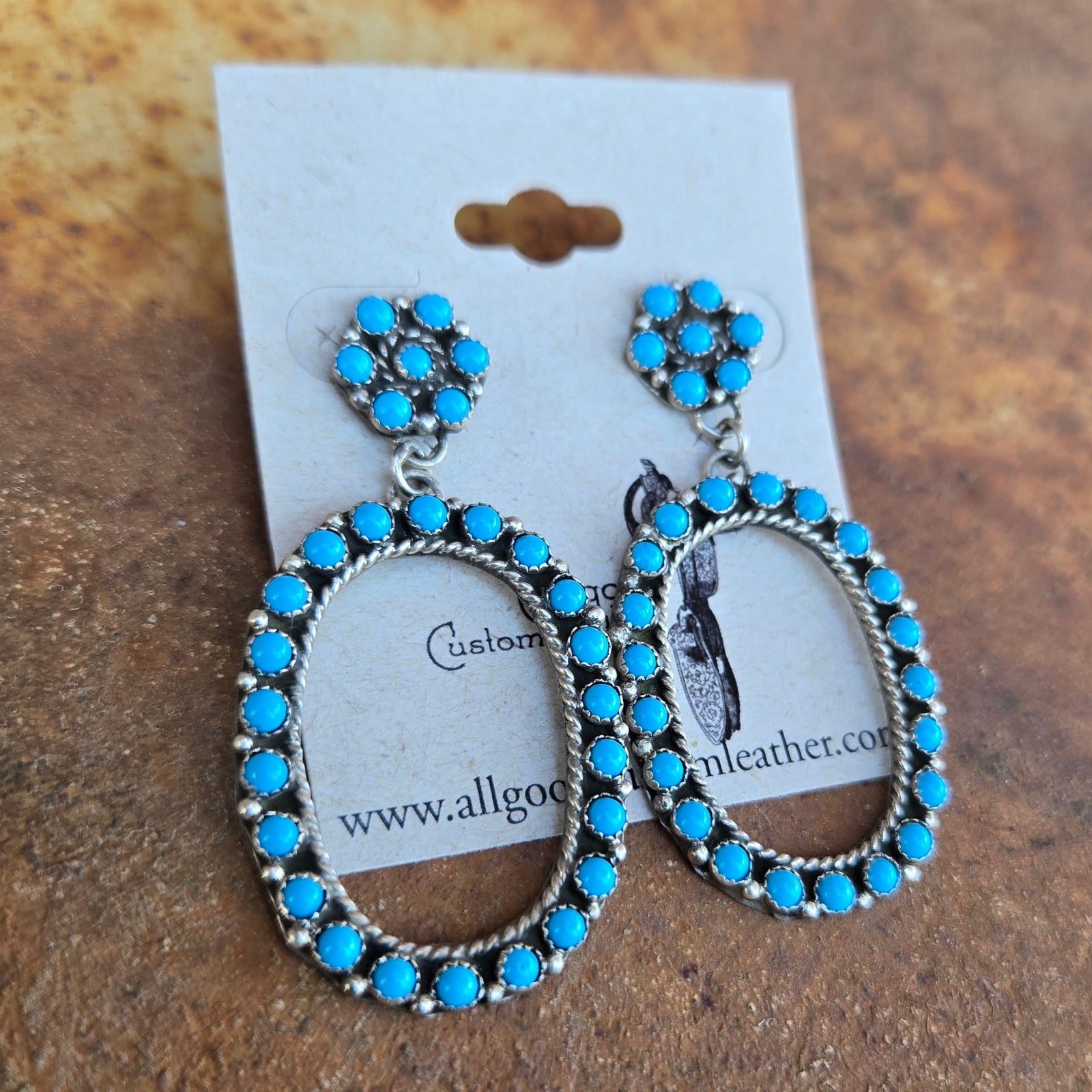 Sonoran Turquoise Oval Drop Earrings