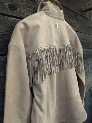 Western Fringe Leather Jacket - Tan