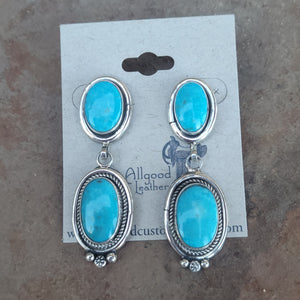 Sonoran Gold Oval Stone Dangle Earrings