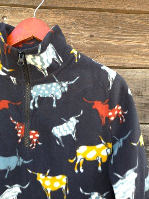 Cotton and Rye - Longhorn Fleece 1/4 Zip Pullover