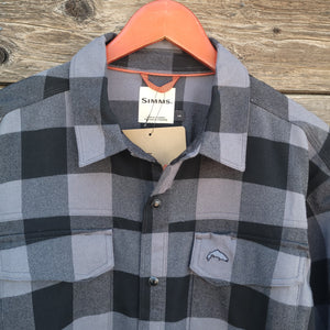 Simms - Gallatin Flannel Long Sleeved Snap Shirt - Slate Buffalo Check