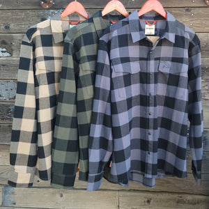 Simms - Gallatin Flannel Long Sleeved Snap Shirt - Slate Buffalo Check