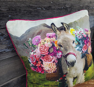 Pillow - Floral Donkey