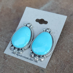 Campitos Turquoise and Sterling Silver Teardrops