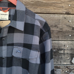 Simms - Gallatin Flannel Long Sleeved Snap Shirt - Slate Buffalo Check