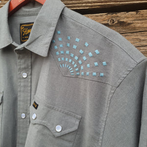 Howler Brothers - Crosscut Men's Short Sleeve Snap Shirt - Blue Spruce