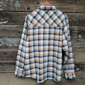 Simms - Santee Flannel - Steel Blue Shadow Box Plaid