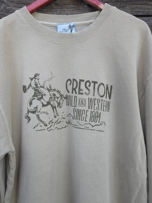 Creston Crewneck Mineral Washed Sweatshirt - Dusty Bronc